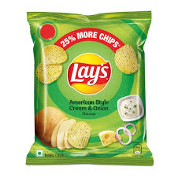 Lay's American Style Cream & Onion Flavour - 28 gm - 28 gm