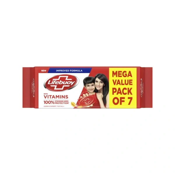 Lifebuoy Total 10 Germ Protection Bathing Soap (7*125 gm) - Pack of 7 - 875 gm