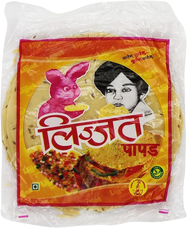 Lijjat Papad Jeera - 200 gm - 200 gm