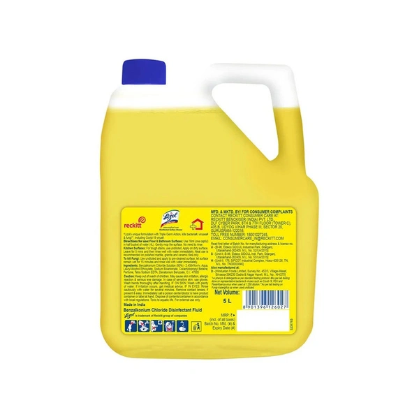 Lizol Disinfectant Surface & Floor Cleaner (Citrus) - 5 ltr - 5 ltr