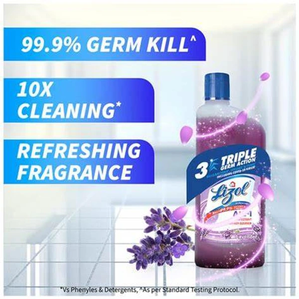 Lizol Disinfectant Surface & Floor Cleaner (Lavender) - 500 ml - 500 ml