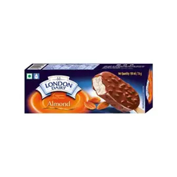 London Dairy Chocolate Almond Ice Cream Stick - 100 ml - 100 ml