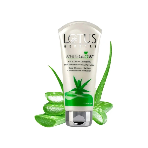 Lotus Herbals White Glow 3 in 1 Face Wash - 100 ml - 100 gm