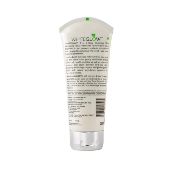 Lotus Herbals White Glow 3 in 1 Face Wash - 100 ml - 100 gm