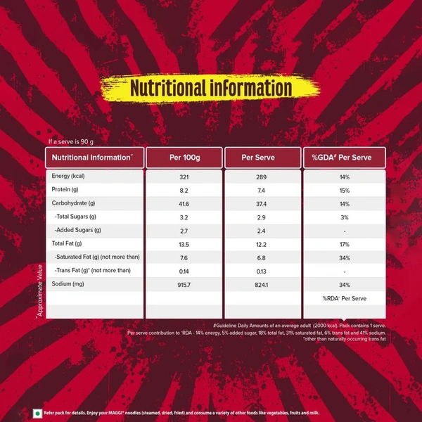 Maggi Korean Bbq Veg Instant Noodles - 90 gm - 90 gm