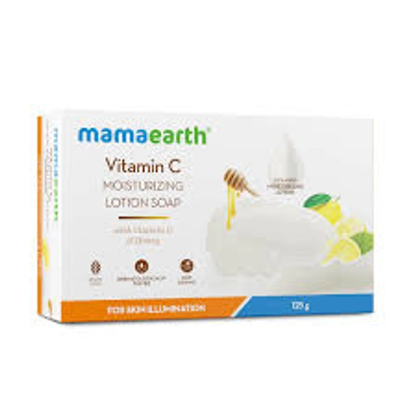 Mama Earth Moisturizing Lotion Soap-125 gm-Combo(Vitamin c Face Wash,Soap) - 125 gm