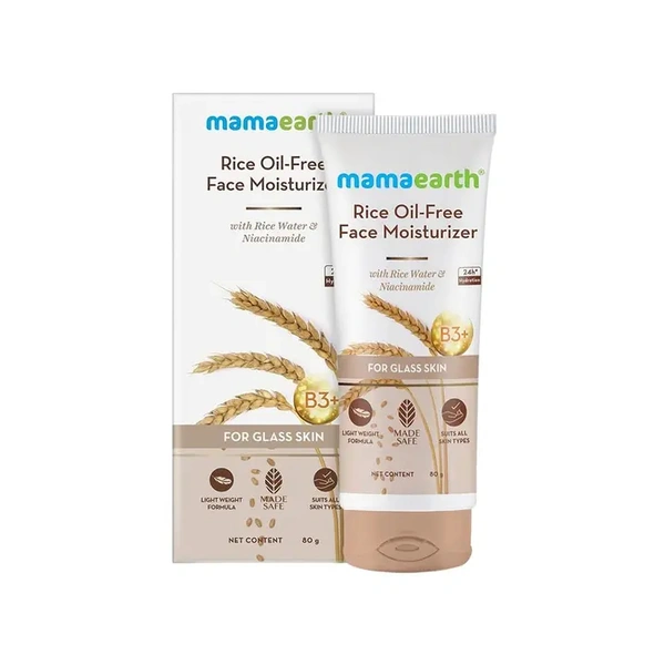 Mamaearth Rice Oil-Free Face Moisturizer - 80 gm