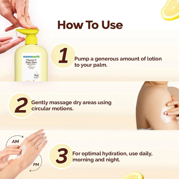 Mamaearth Vitamin C Daily Glow Body Lotion - 400 ml