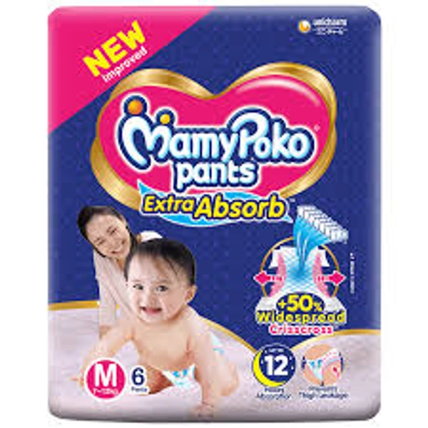 MamyPoko Pants Extra Absorb 7-12 kg Medium 6 Paints - 6 Pants