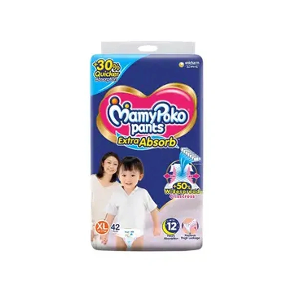 MAMYPOKO PANTS EXTRA ABSORB DIAPERS (XL) (12-17 KG) - 42 Pieces