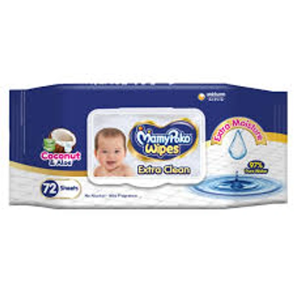 MamyPoko Wipes Extra Clean 72 Sheets - 72 Sheets