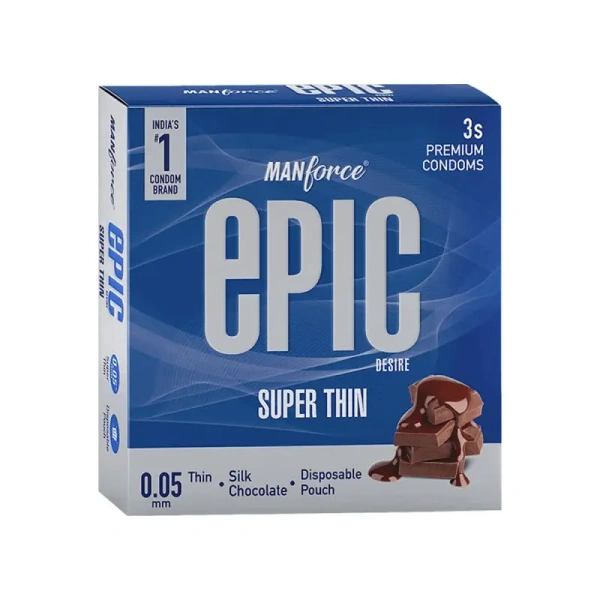 Manforce Epic Desire Super Thin Silk Chocolate Condom- 3 Piece - 3 Piece
