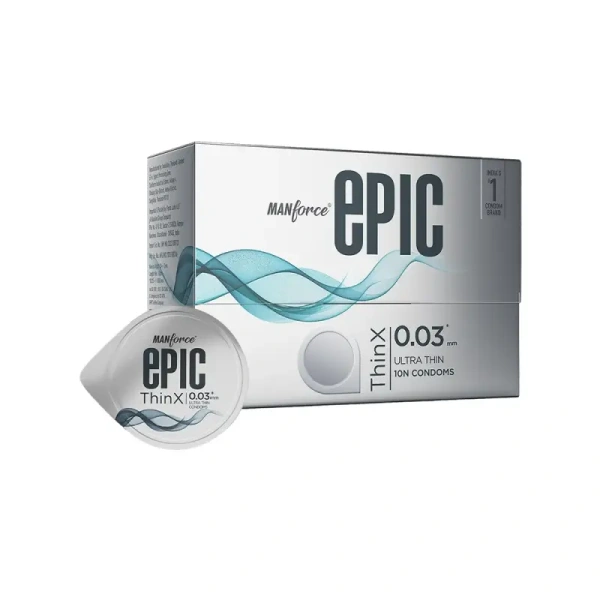 Manforce Epic Thin X Ultra-thin Condom- 10 Piece - 10 Piece