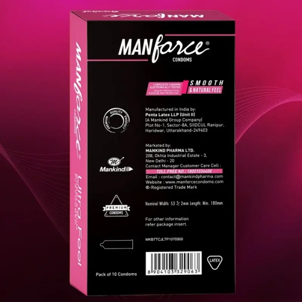 Manforce Ultra Feel Condom (Bubble Gum Flavour)- 10 Piece - 10 Piece