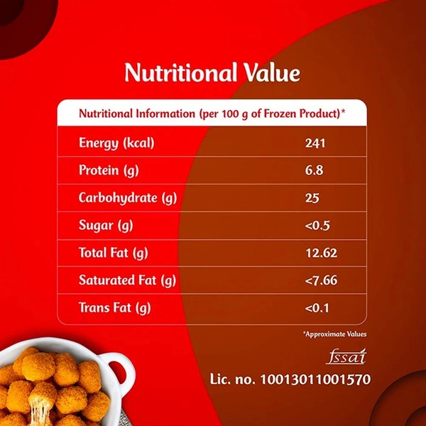 McCain Chilli Cheese Nuggets - 250 gm - 250 gm