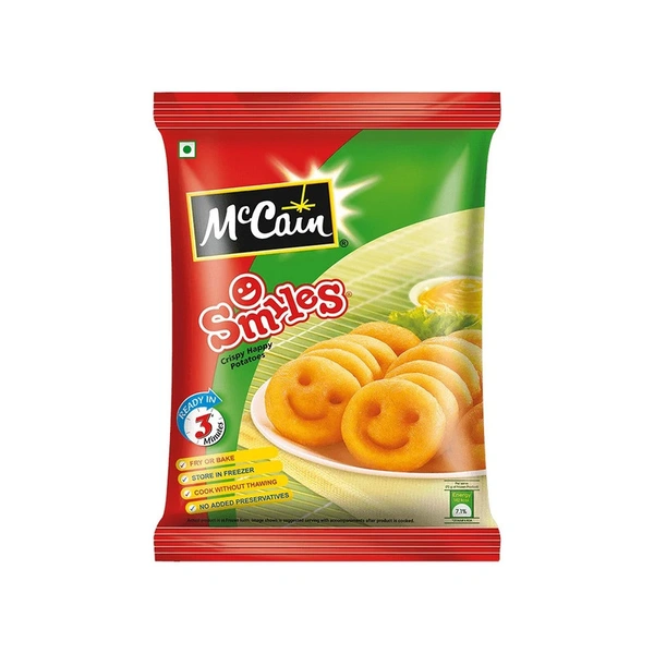 McCain Crispy Potato Smiles (Frozen) - 750 gm - 750 gm