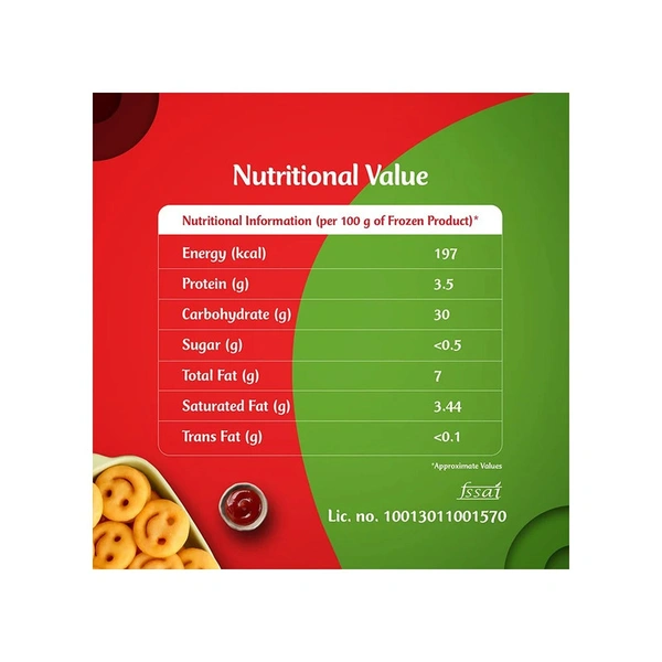 McCain Crispy Potato Smiles (Frozen) - 750 gm - 750 gm
