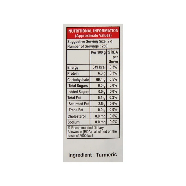 MDH Turmeric Powder - 500 gm