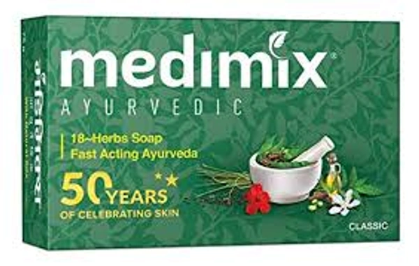 Medimix Ayurvedic 18-Herbs with Natural Oils - (3*125 gm) - 375 gm
