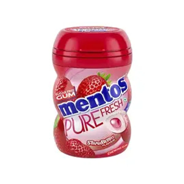 Mentos Pure Fresh Sugar Free Strawberry Chewing Gum - 54.6 gm - 54.6 gm