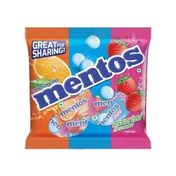 Mentos Rainbow Chewy Candy (Assorted) 40 Pieces - 108 gm - 108 gm