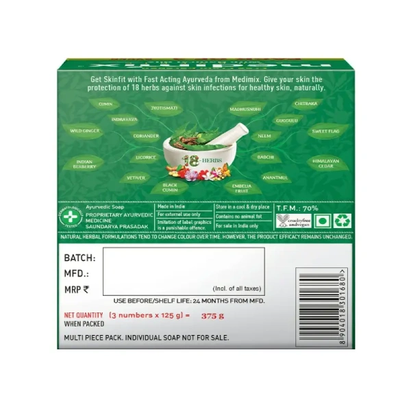 Medimix Classic 18-Herb with Natural Oils Soap (5*150 gm) - 750 gm