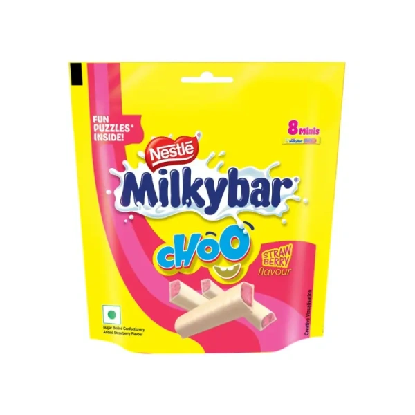 Milkybar Choo Strawberry Flavoured Treat Share Bag - 80 Gm - 80 Gm
