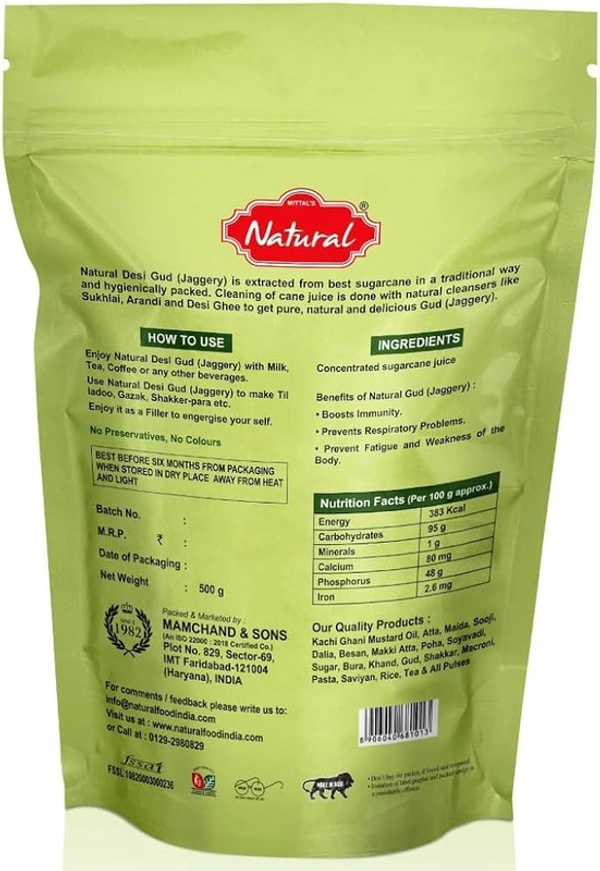 Mittal's Natural Desi Gud - 500 gm - 500 gm