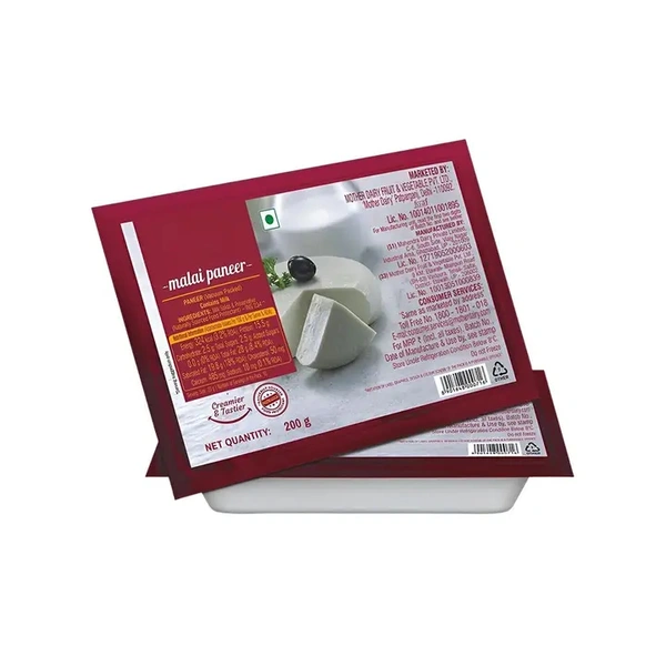 Mother Dairy Malai Paneer - 200 gm