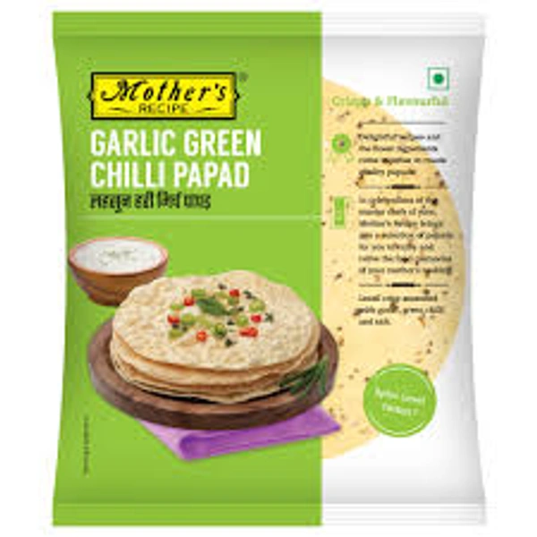 Mother'S Recipe Garlic Green Chilli Papad - 180 gm - 180 gm