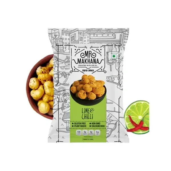 Mr. Makhana Lime & Chilli Flavoured Makhana - 25 gm - 25 gm
