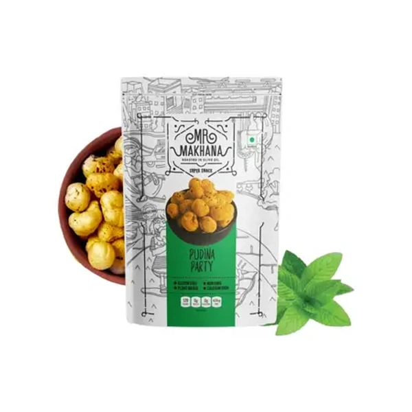 Mr. Makhana Pudina Party Flavoured Makhana (Standee Pouch) - 55 gm - 55 gm