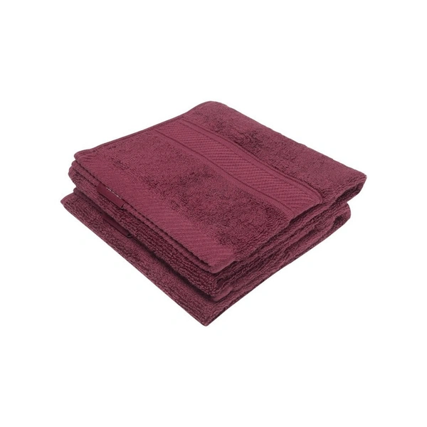 myTrident Set of 4 100% Cotton Hand Towel Set (15.75" x 25.98", 500 GSM, Crimson Red) - 4 pieces, 1 set (4 pieces)