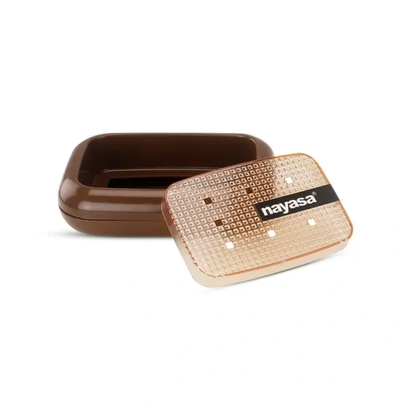 Nayasa Plastic Lumina Soap Case (Plastic, Brown) - 1 unit