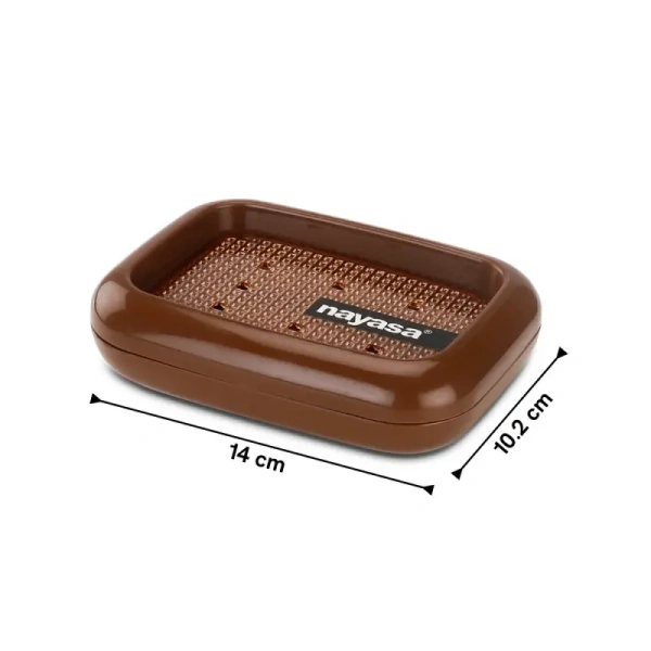 Nayasa Plastic Lumina Soap Case (Plastic, Brown) - 1 unit