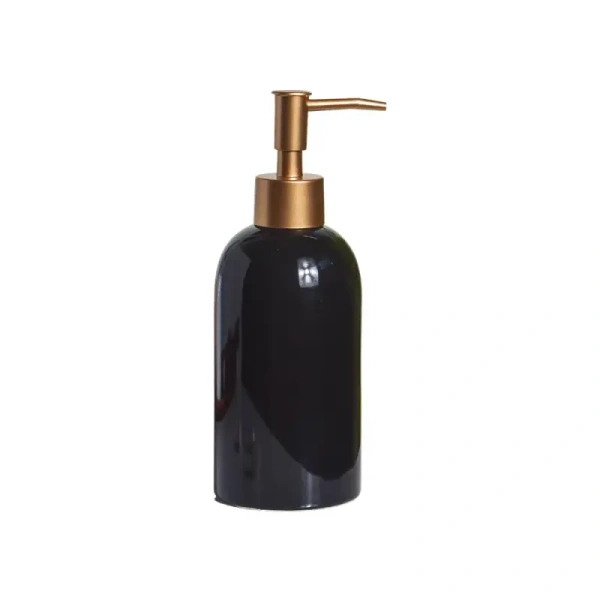 Nestasia Bathroom Ceramic Soap Dispenser (Black, 420 ml) - 420 ml