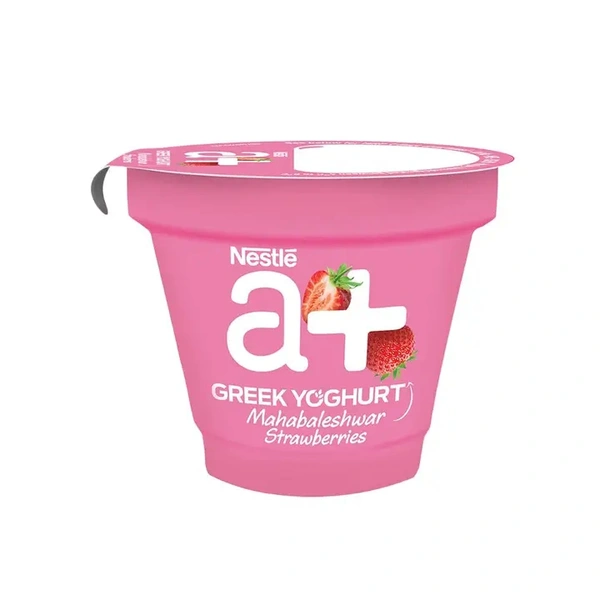 Nestle a+ Greek Yoghurt Mahabaleshwar Strawberries 90 gm - 90 gm