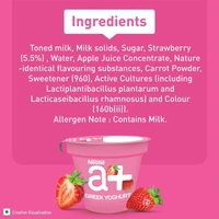 Nestle a+ Greek Yoghurt Mahabaleshwar Strawberries 90 gm - 90 gm