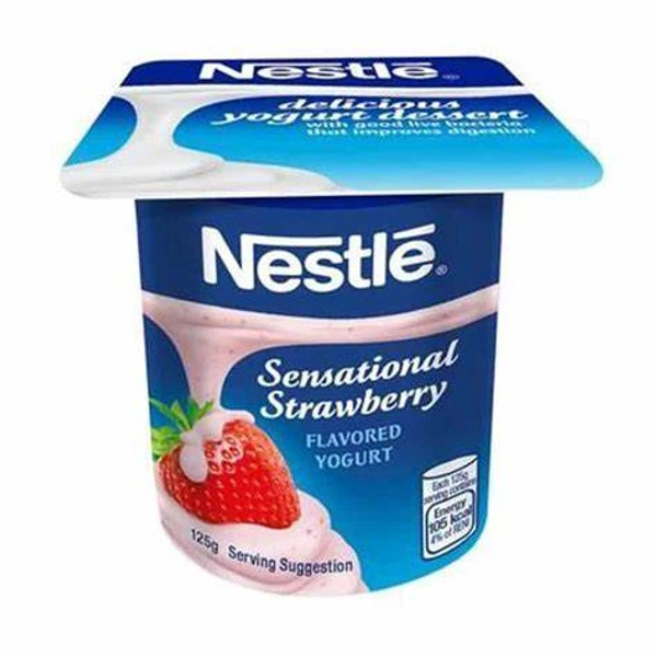 Nestle A+ Strawberry Flavored Greek Yogurt - 90 gm