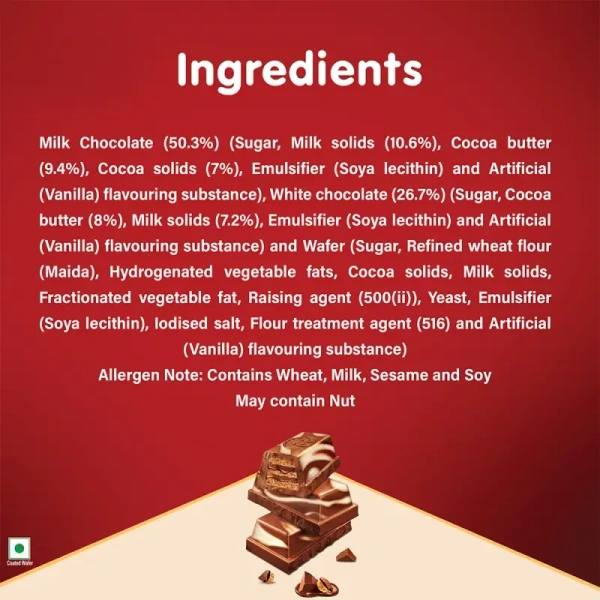 Nestle Kitkat Double Chocolate Coated Wafer Bar - 63.6 Gm - 63.6 Gm