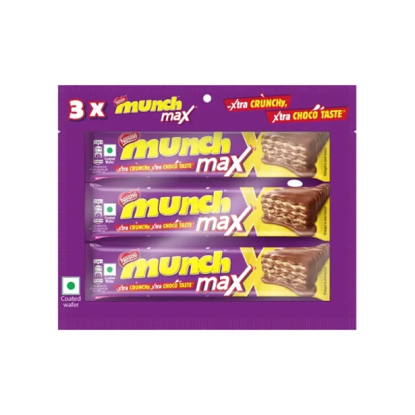 Nestle Munch Max Wafer Bar Pack of 3 - (3*38.5 gm) - 115.5 gm - 115.5 gm