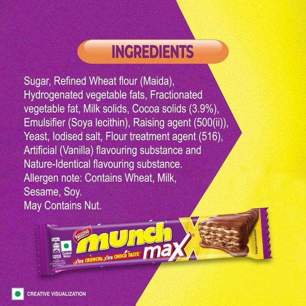 Nestle Munch Max Wafer Bar Pack of 3 - (3*38.5 gm) - 115.5 gm - 115.5 gm