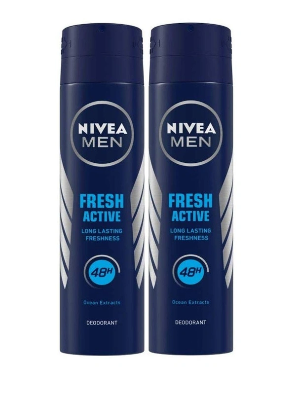 NIVEA MEN DEODORANT FRESH ACTIVE (BUY 2 @ 55% OFF) - 300 ML