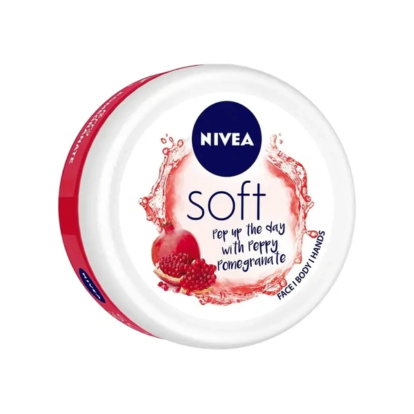 Nivea Soft Light Peppy Pomegranate Moisturizing Cream - 100 ml
