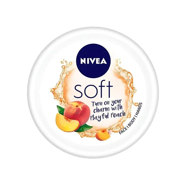 Nivea Soft Light Playful Peach Moisturizing Cream - 100 ml