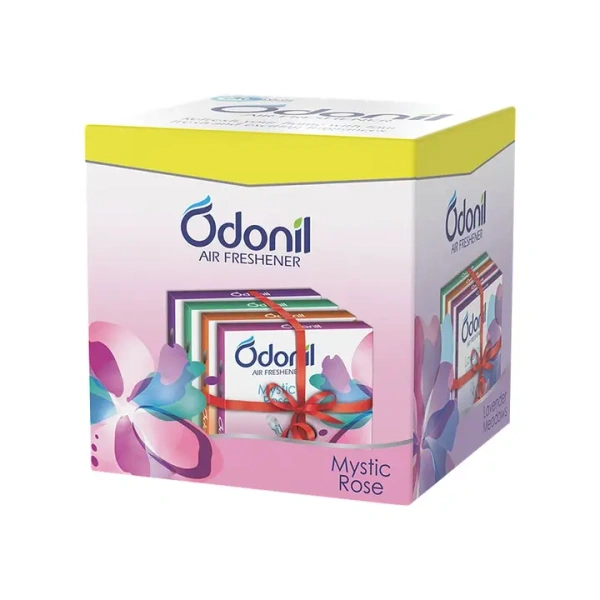 Odonil Bathroom Air Freshener Blocks - Mixed Fragrances (4 x 48 g) - Pack of 4 - 4 x 48 g