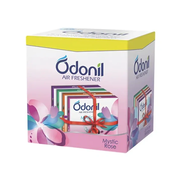 Odonil Bathroom Air Freshener Blocks - Mixed Fragrances (4 x 72 g) - Pack of 4 - 4 x 72 g