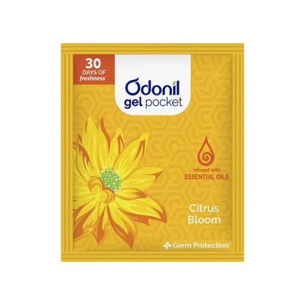 Odonil Gel Pocket Citrus Bloom Air Freshener 10gm - 10gm