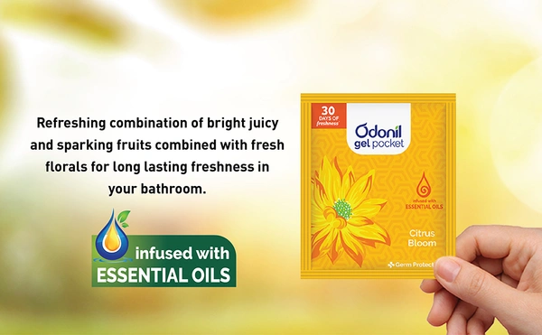 Odonil Gel Pocket Citrus Bloom Air Freshener - 10 gm - 10 gm