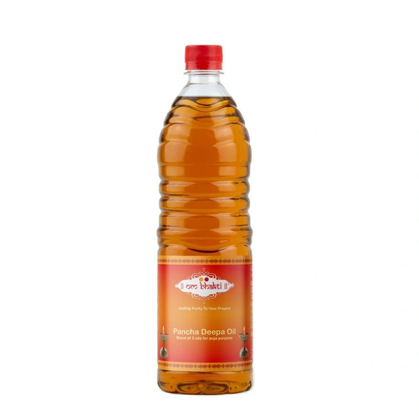 Om Bhakti Pancha Deepa oil Bottle - 1 ltr